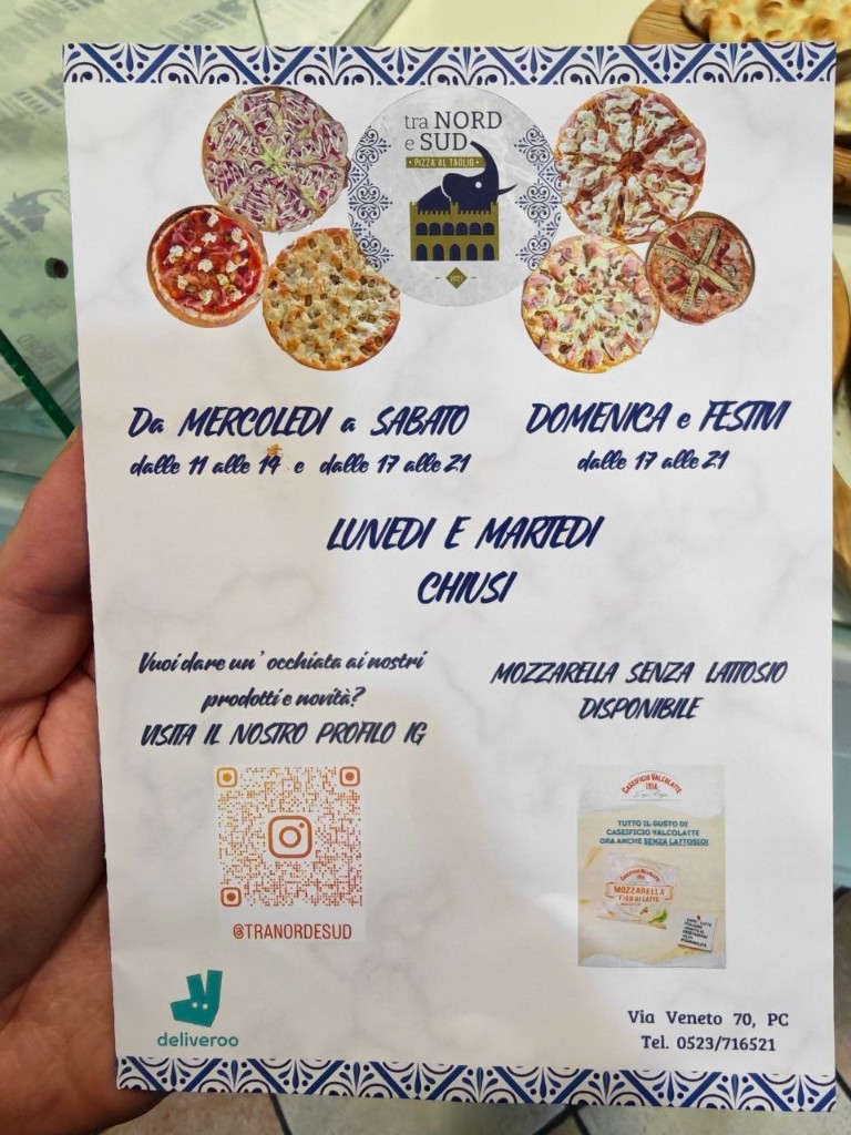 Volantino tra NORD e SUD con le nostre pizze